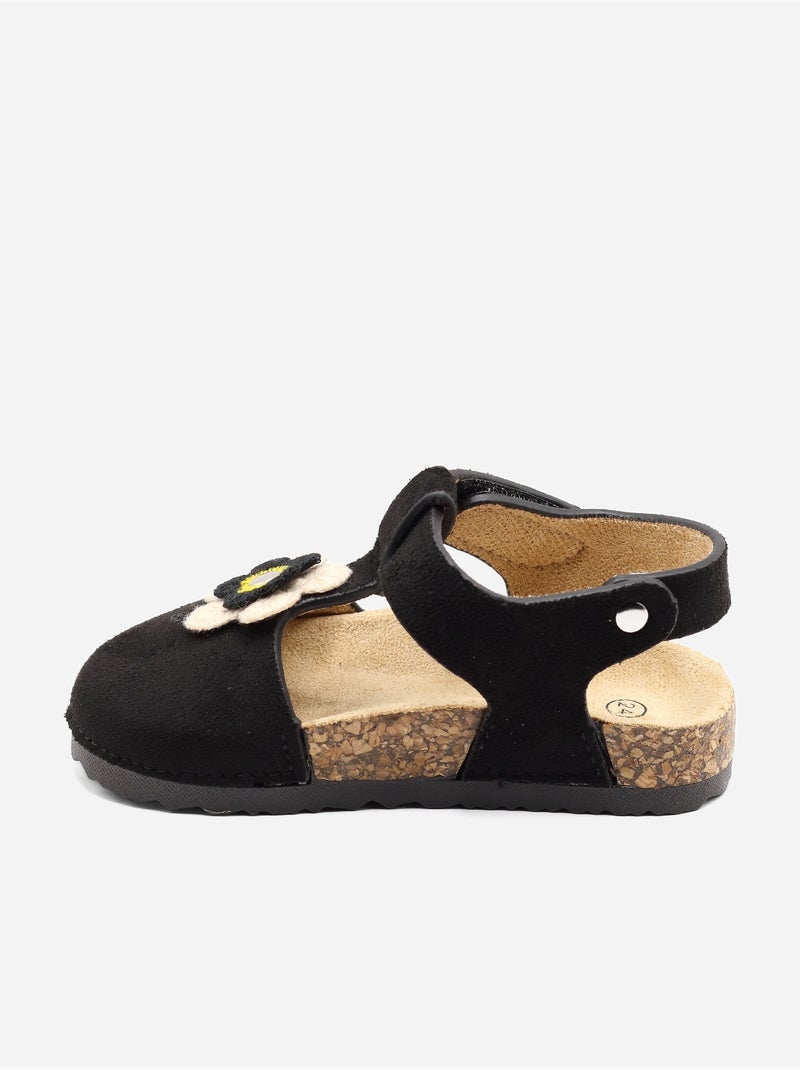 Sandálias com velcro Preto - Kiabi