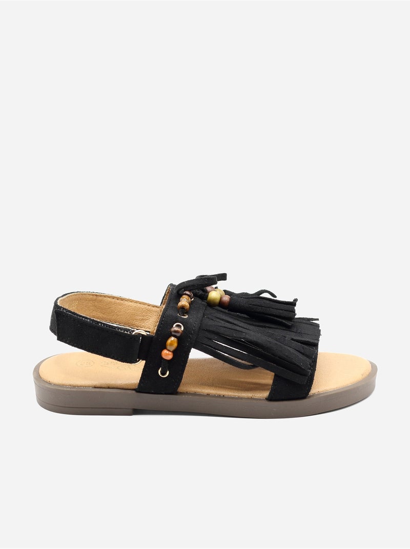 Sandálias com velcro Preto - Kiabi