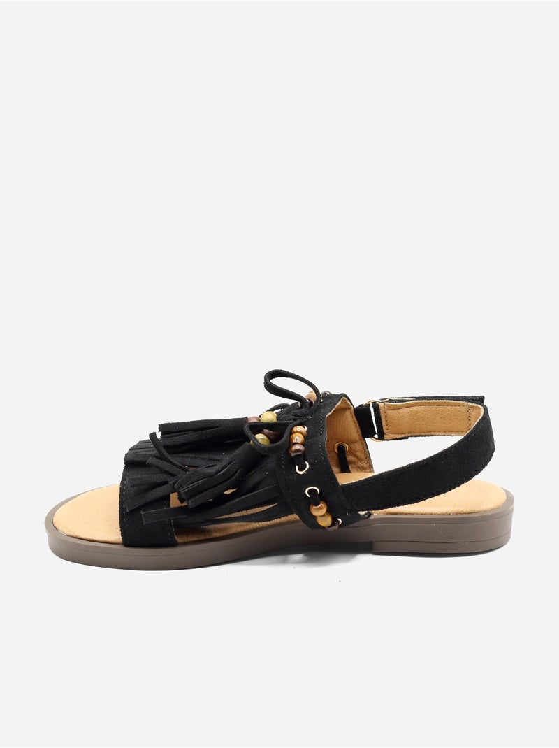 Sandálias com velcro Preto - Kiabi