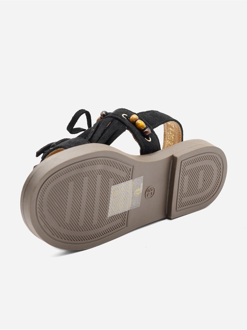 Sandálias com velcro Preto - Kiabi