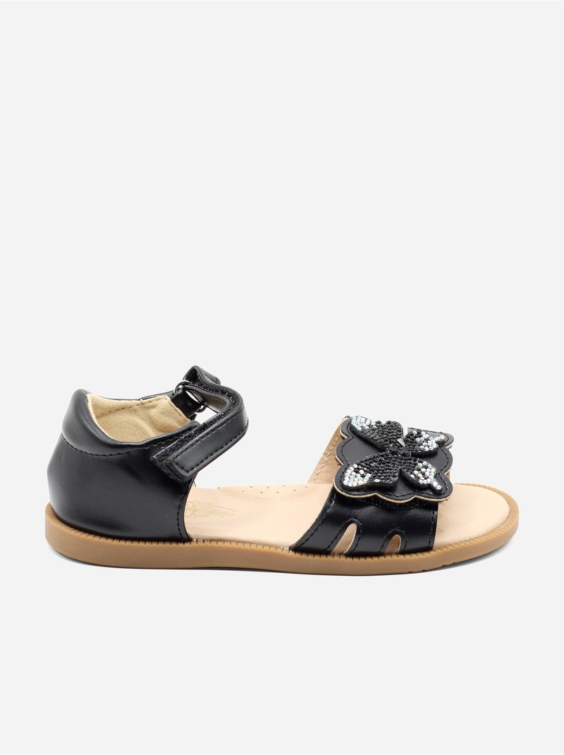 Sandálias com velcro Preto - Kiabi