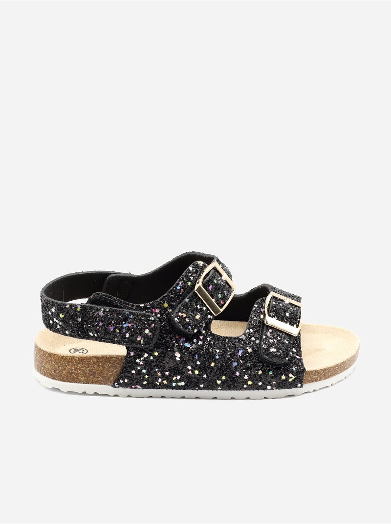 Sandálias com velcro Preto - Kiabi