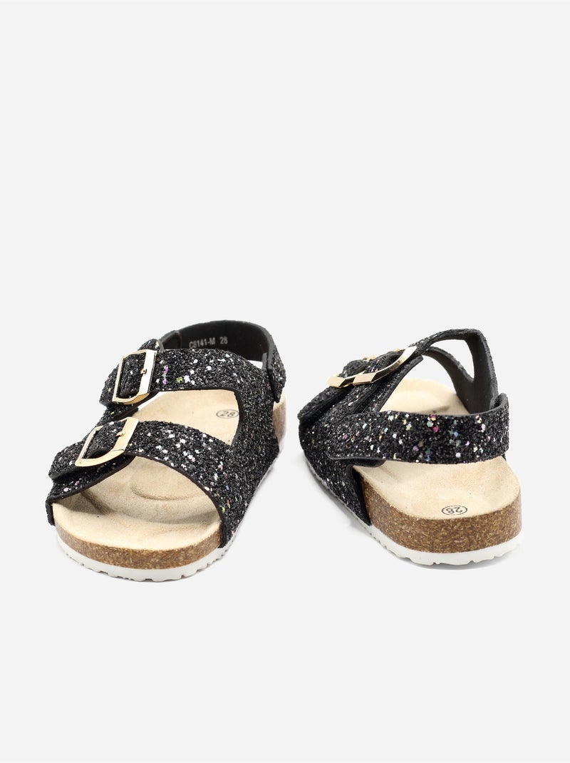Sandálias com velcro Preto - Kiabi