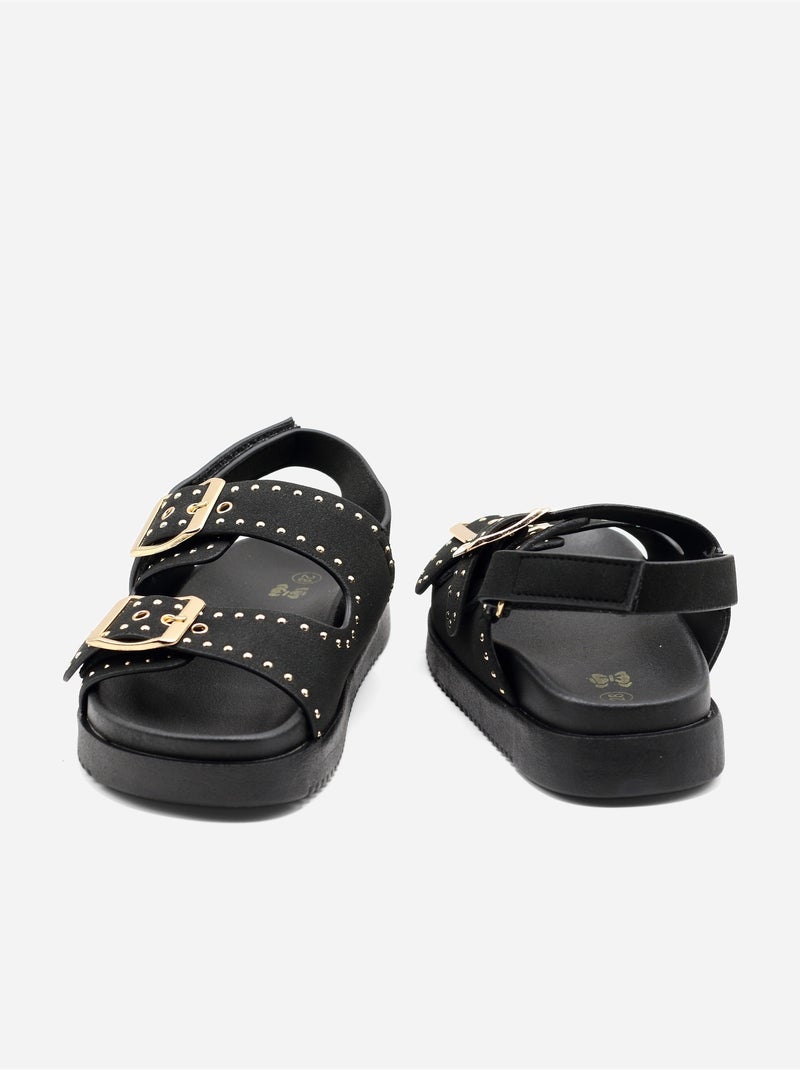 Sandálias com velcro Preto - Kiabi