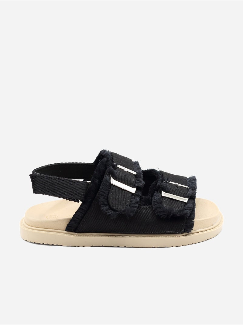 Sandálias com velcro Preto - Kiabi