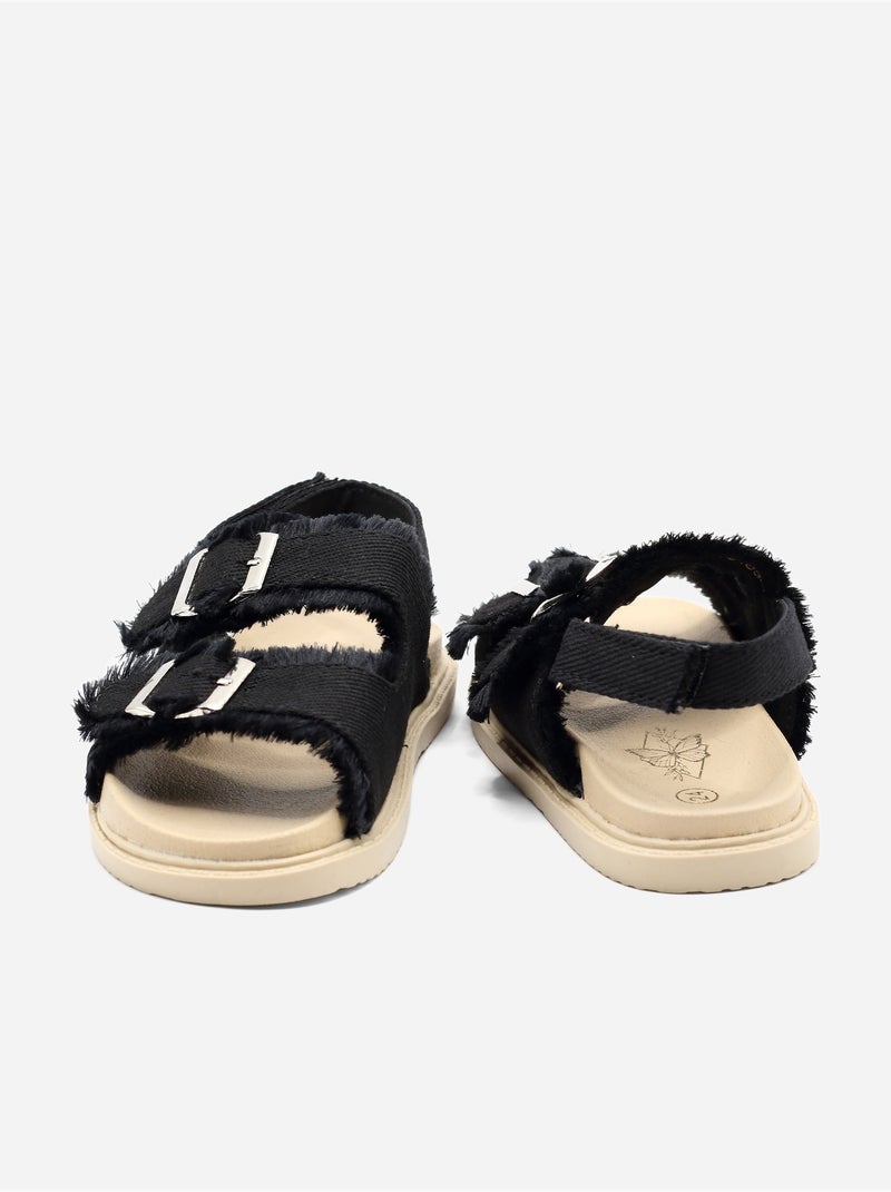 Sandálias com velcro Preto - Kiabi