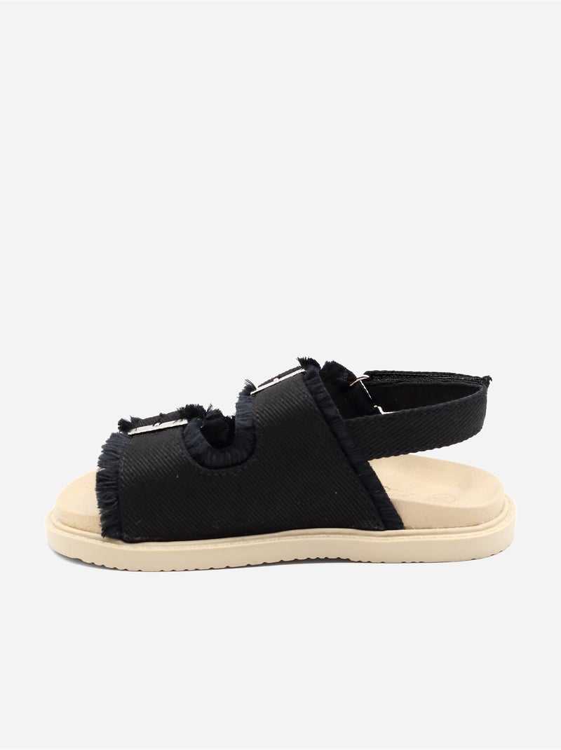 Sandálias com velcro Preto - Kiabi