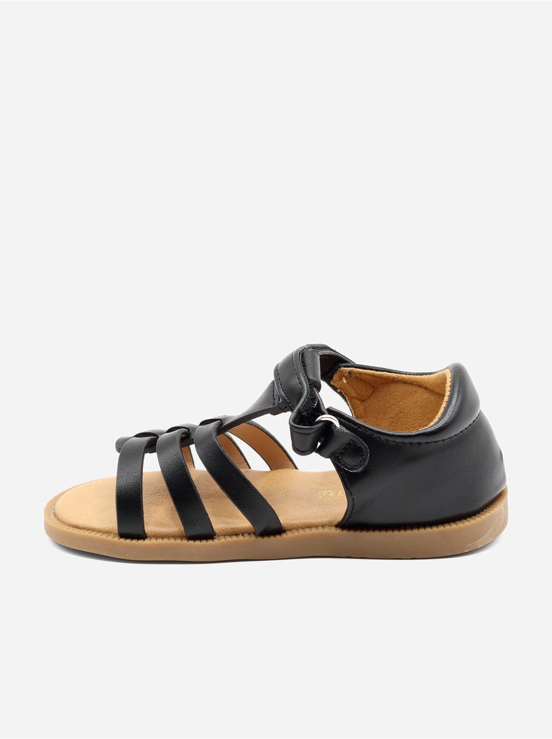 Sandálias com velcro Preto - Kiabi