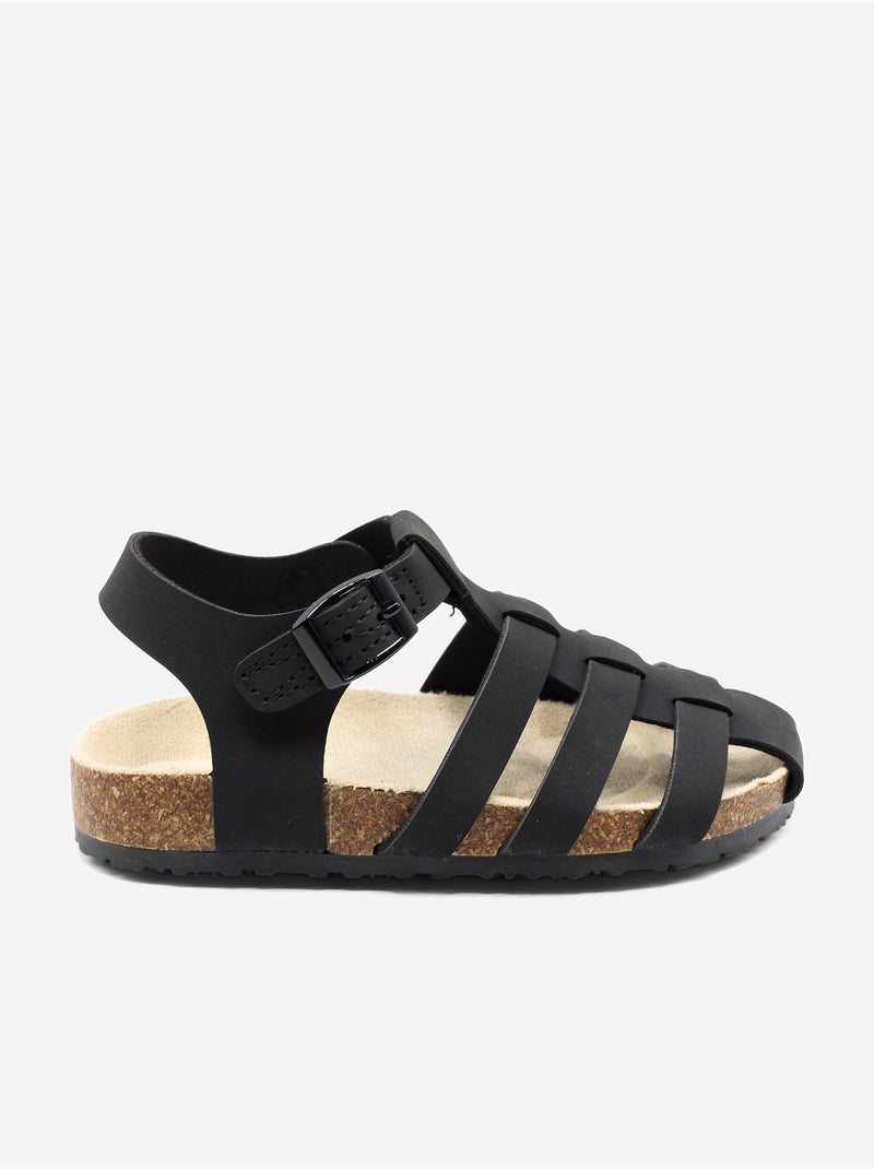 Sandálias com velcro Preto - Kiabi