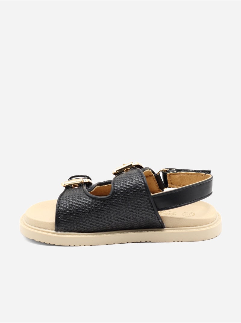 Sandálias com velcro Preto - Kiabi