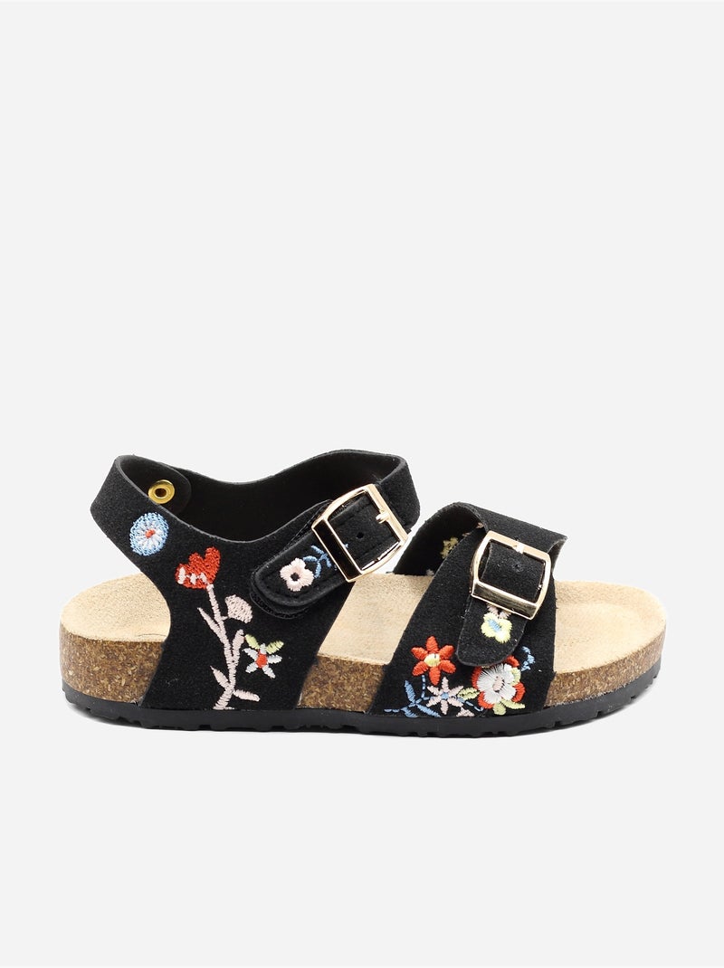 Sandálias com velcro Preto - Kiabi