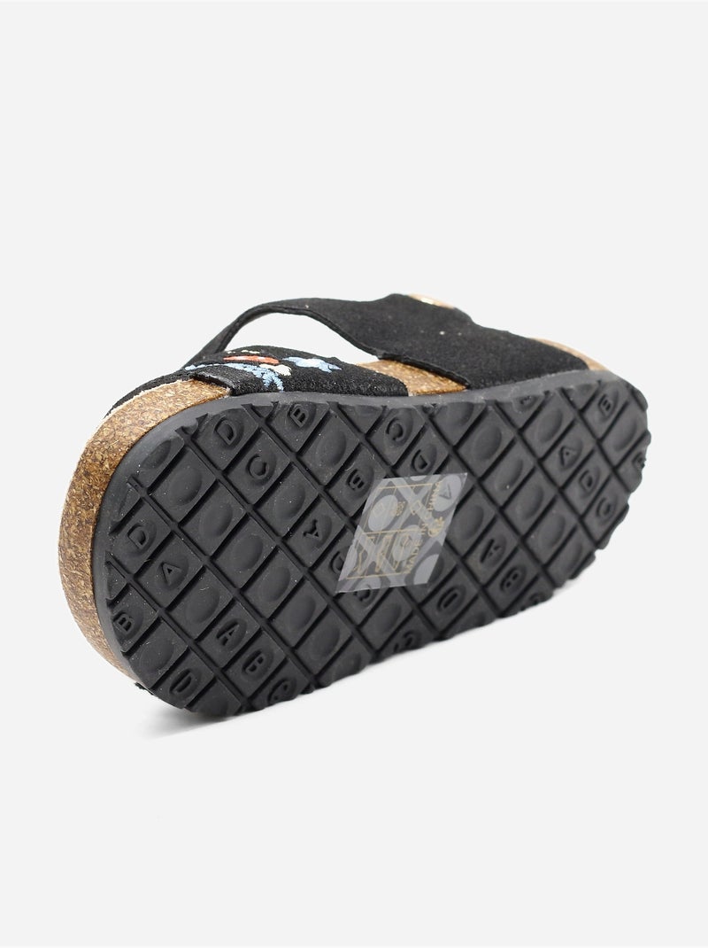 Sandálias com velcro Preto - Kiabi