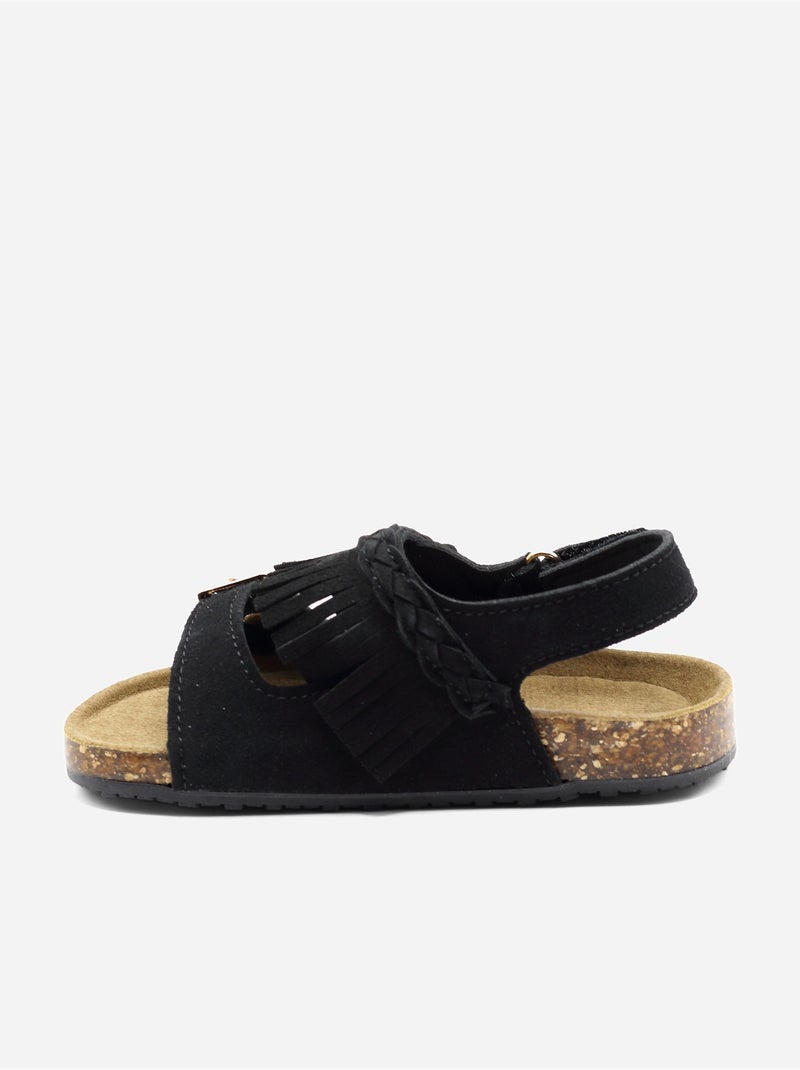 Sandálias com velcro Preto - Kiabi