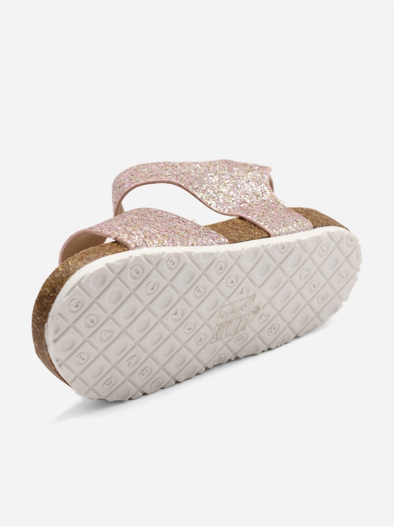 Sandálias com velcro Rosa - Kiabi