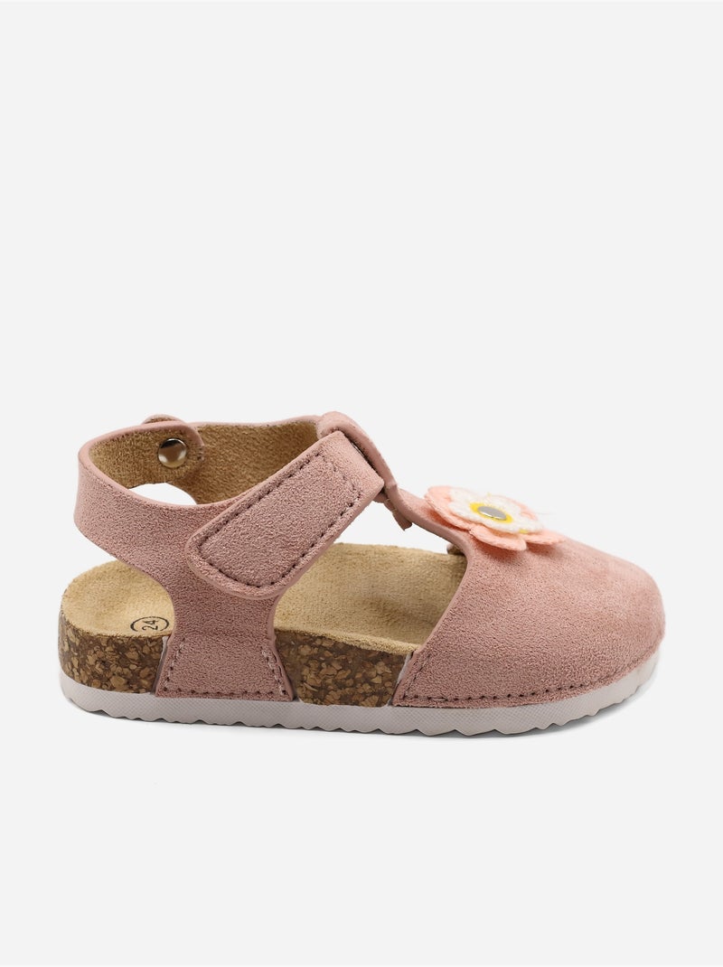Sandálias com velcro Rosa - Kiabi