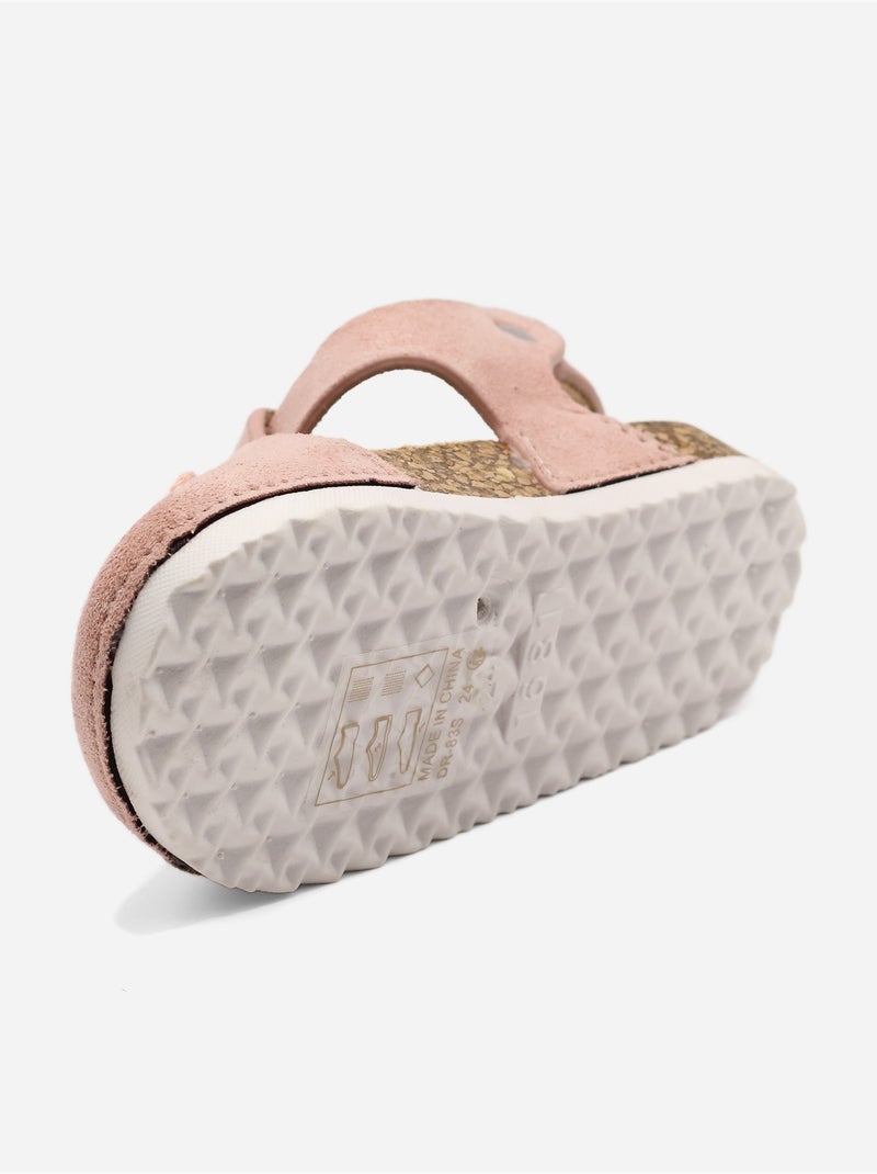 Sandálias com velcro Rosa - Kiabi