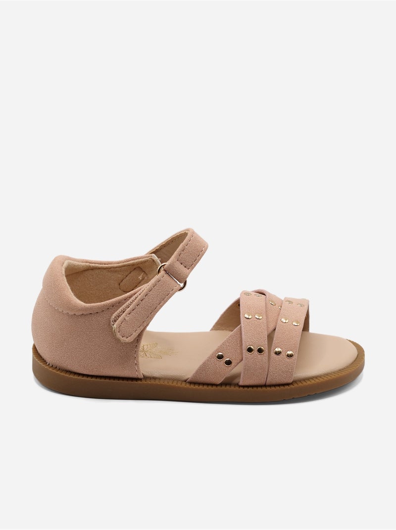 Sandálias com velcro Rosa - Kiabi