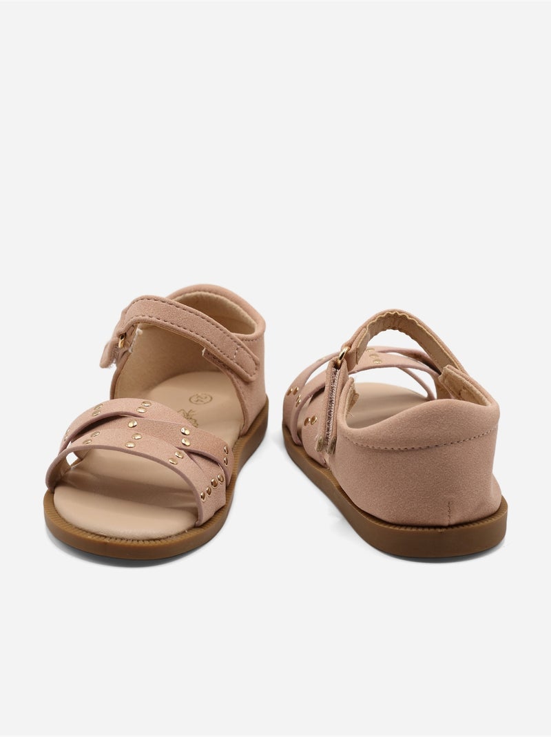 Sandálias com velcro Rosa - Kiabi