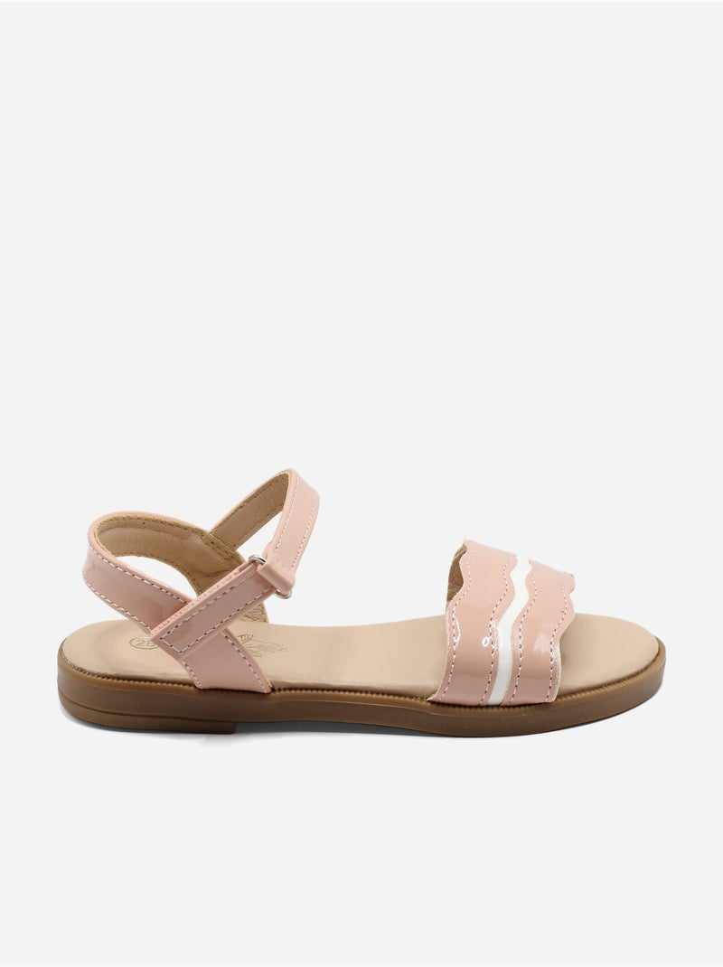 Sandálias com velcro Rosa - Kiabi