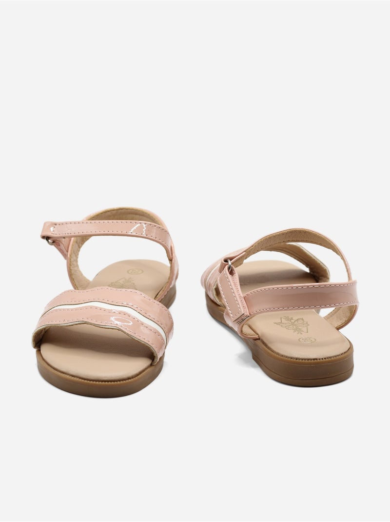 Sandálias com velcro Rosa - Kiabi