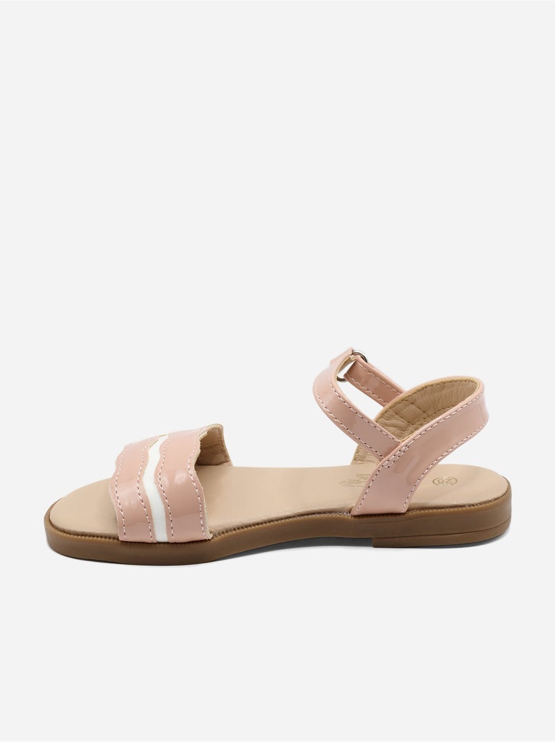 Sandálias com velcro Rosa - Kiabi