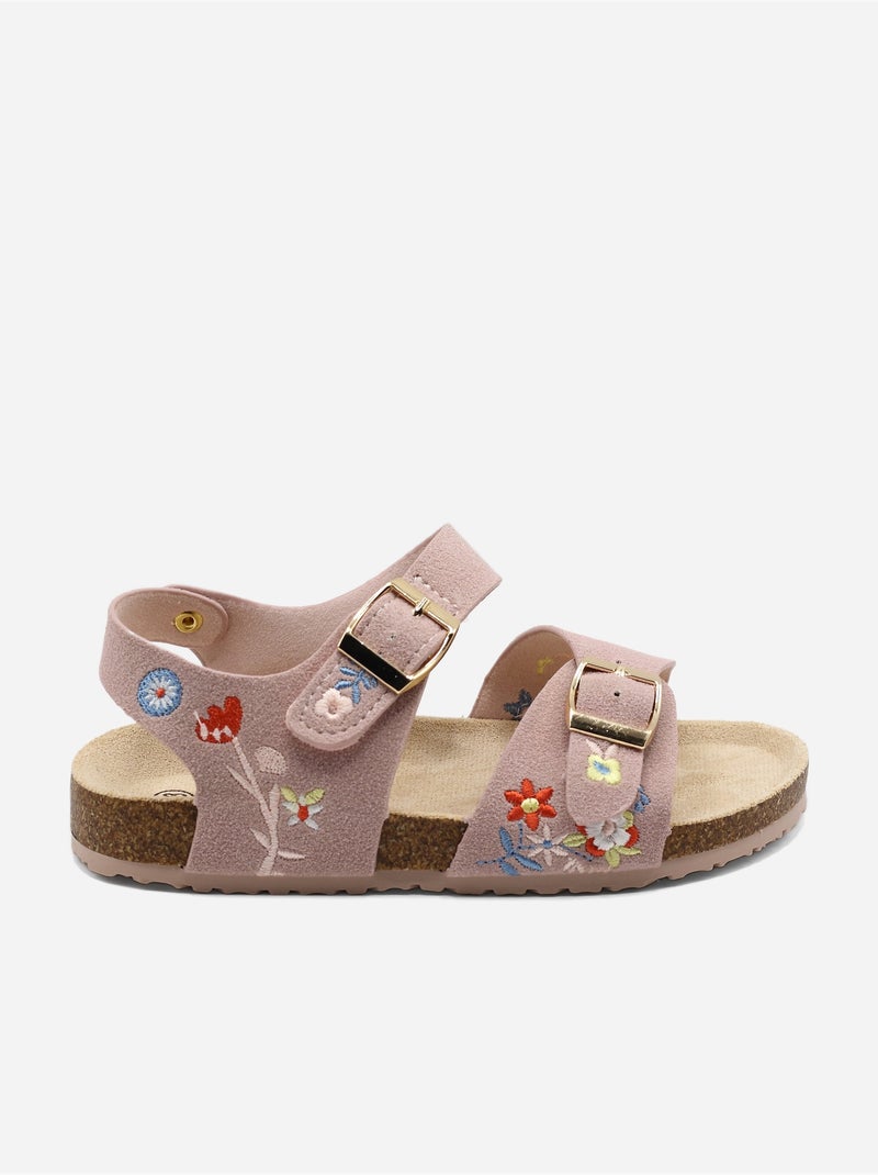 Sandálias com velcro Rosa - Kiabi