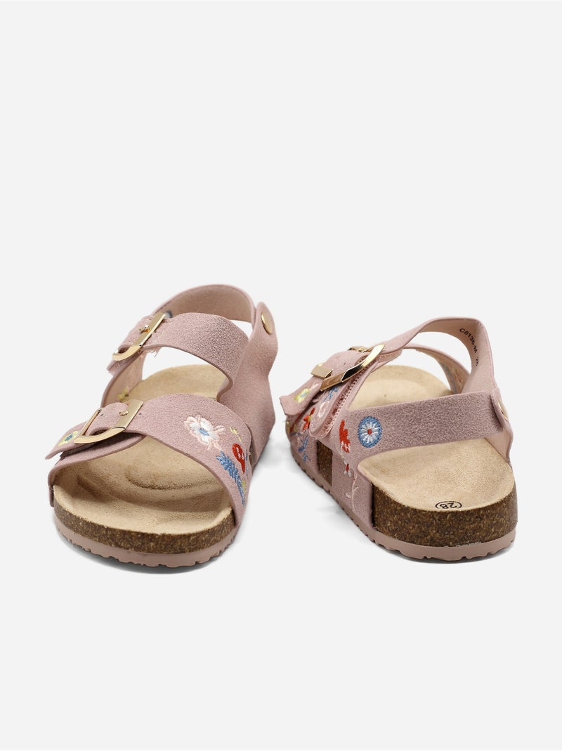 Sandálias com velcro Rosa - Kiabi