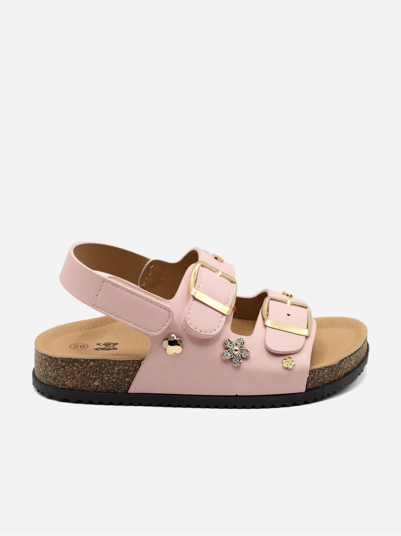 Sandálias com velcro Rosa - Kiabi