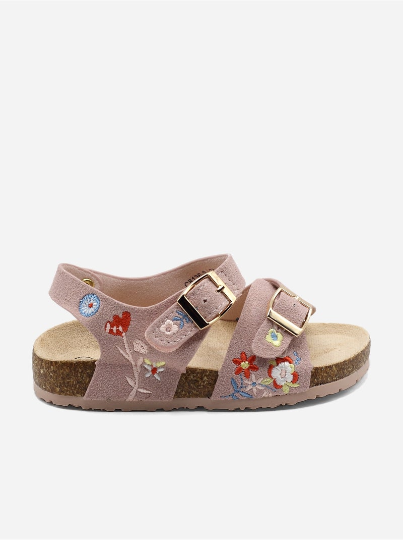 Sandálias com velcro Rosa - Kiabi