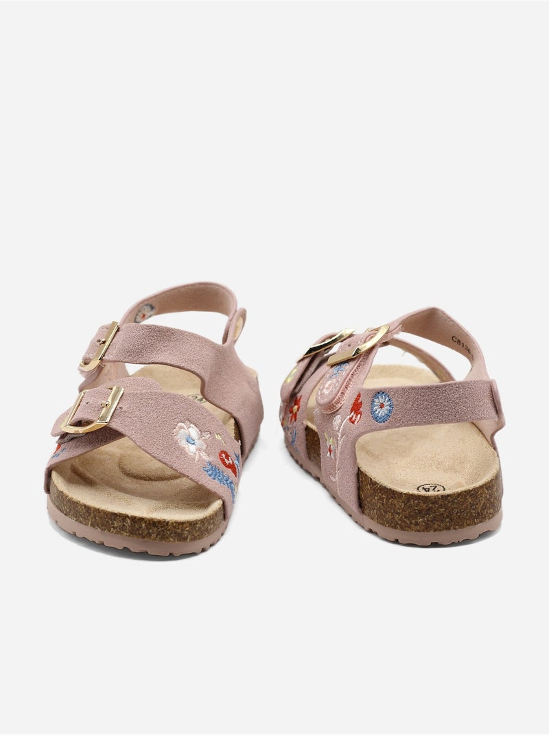 Sandálias com velcro Rosa - Kiabi