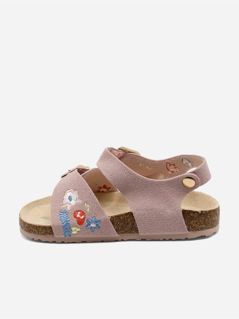 Sandálias com velcro Rosa - Kiabi