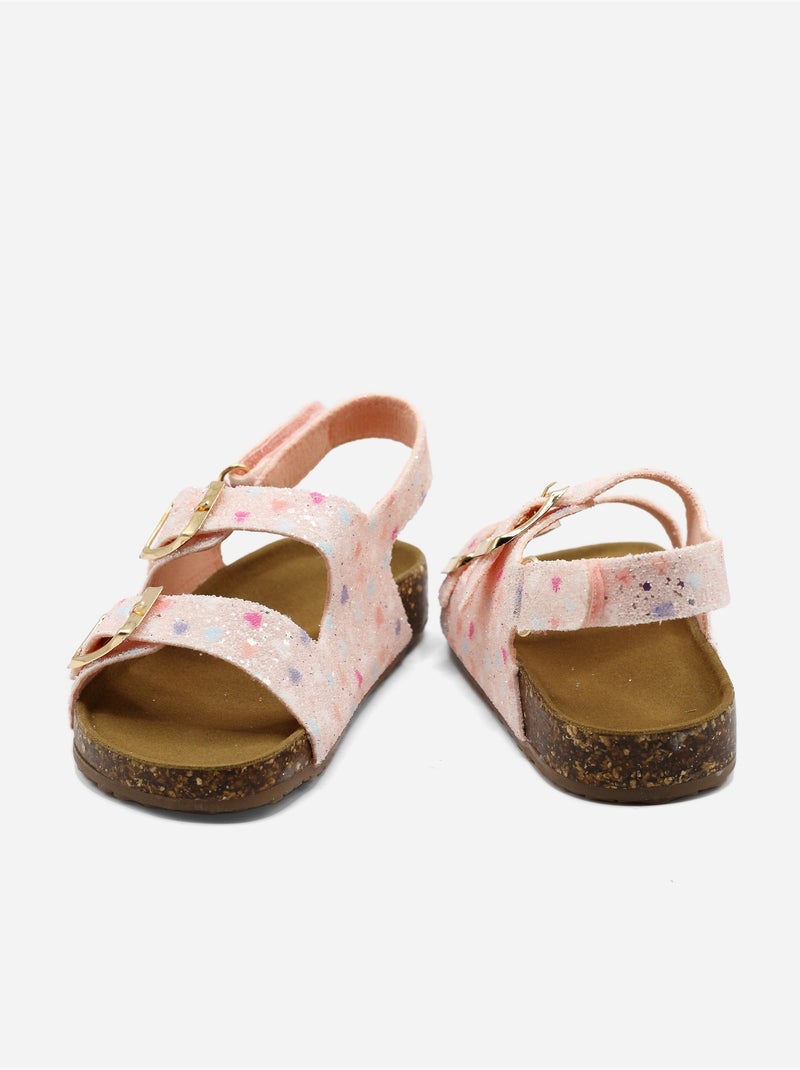 Sandálias com velcro Rosa - Kiabi