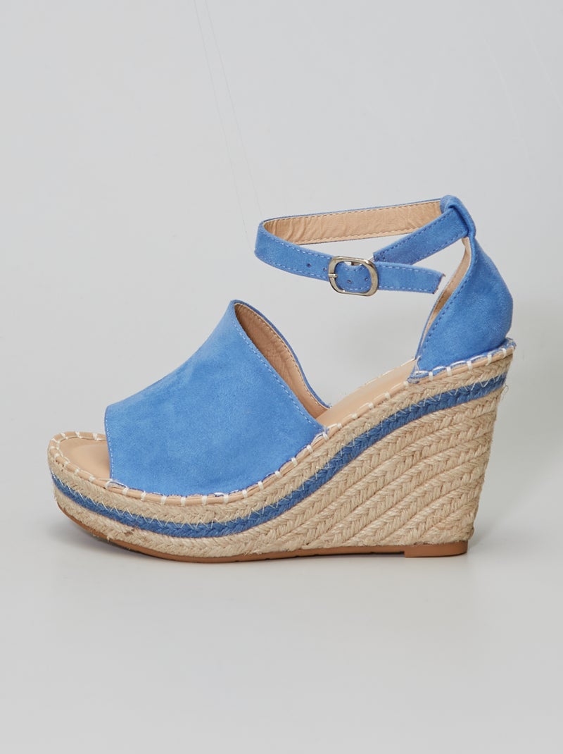 Sandálias compensadas Azul - Kiabi