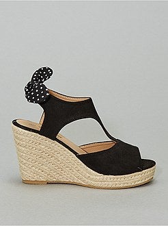 Sandálias compensadas com laço - Kiabi