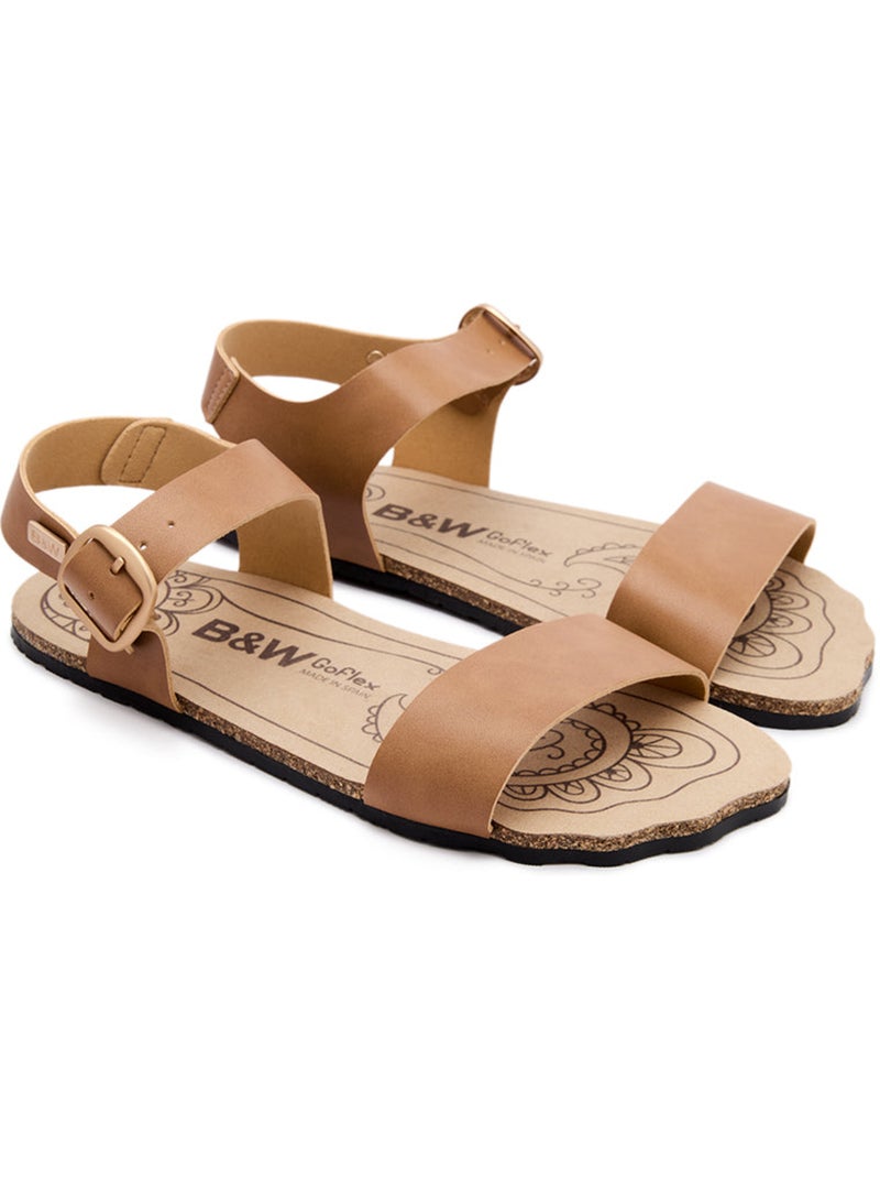 Sandálias conguitos barefoot goflex abiertas Castanho-claro - Kiabi