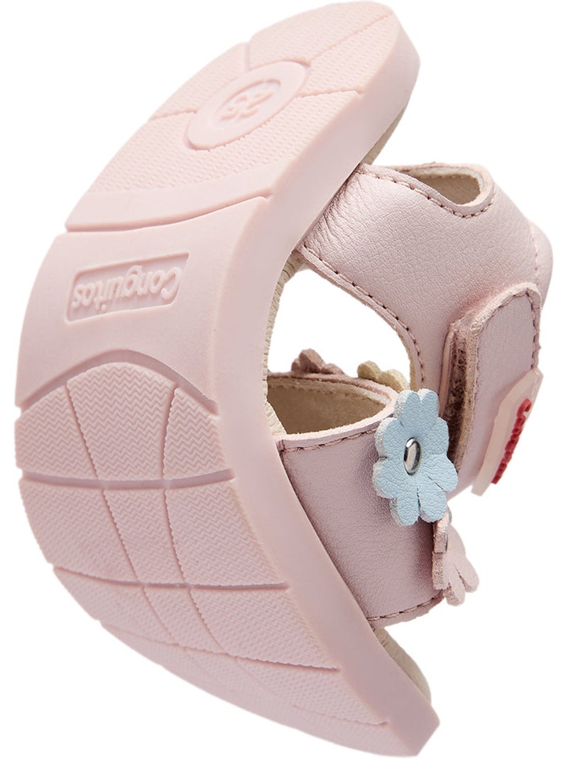 Sandálias conguitos barefoot goflex floral Rosa - Kiabi