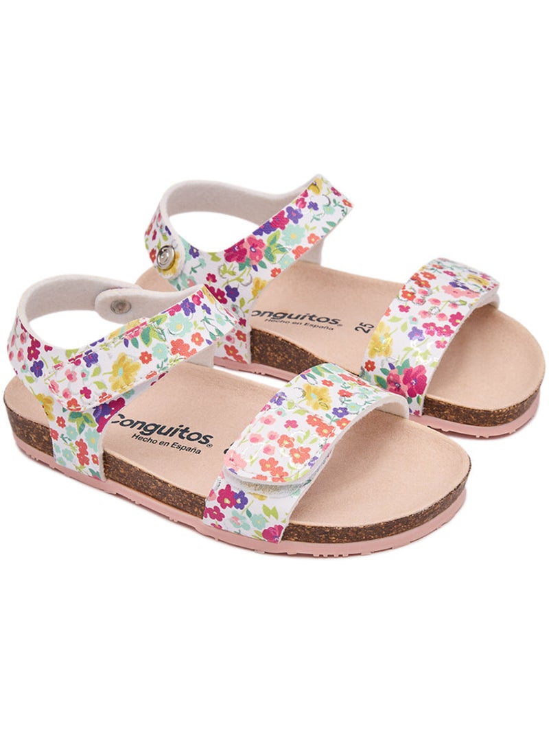 Sandálias conguitos bio flores Multicolorido - Kiabi
