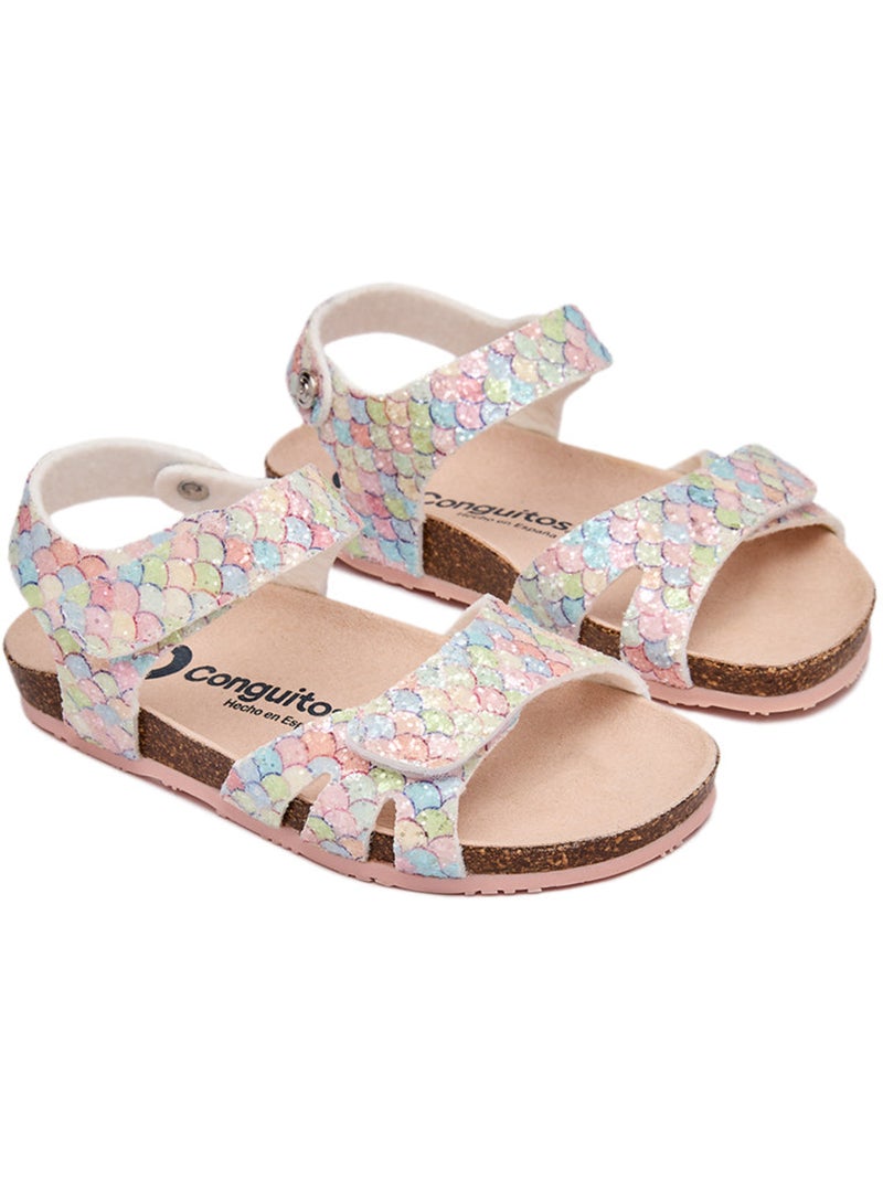Sandálias conguitos ecológicas glitter Multicolorido - Kiabi