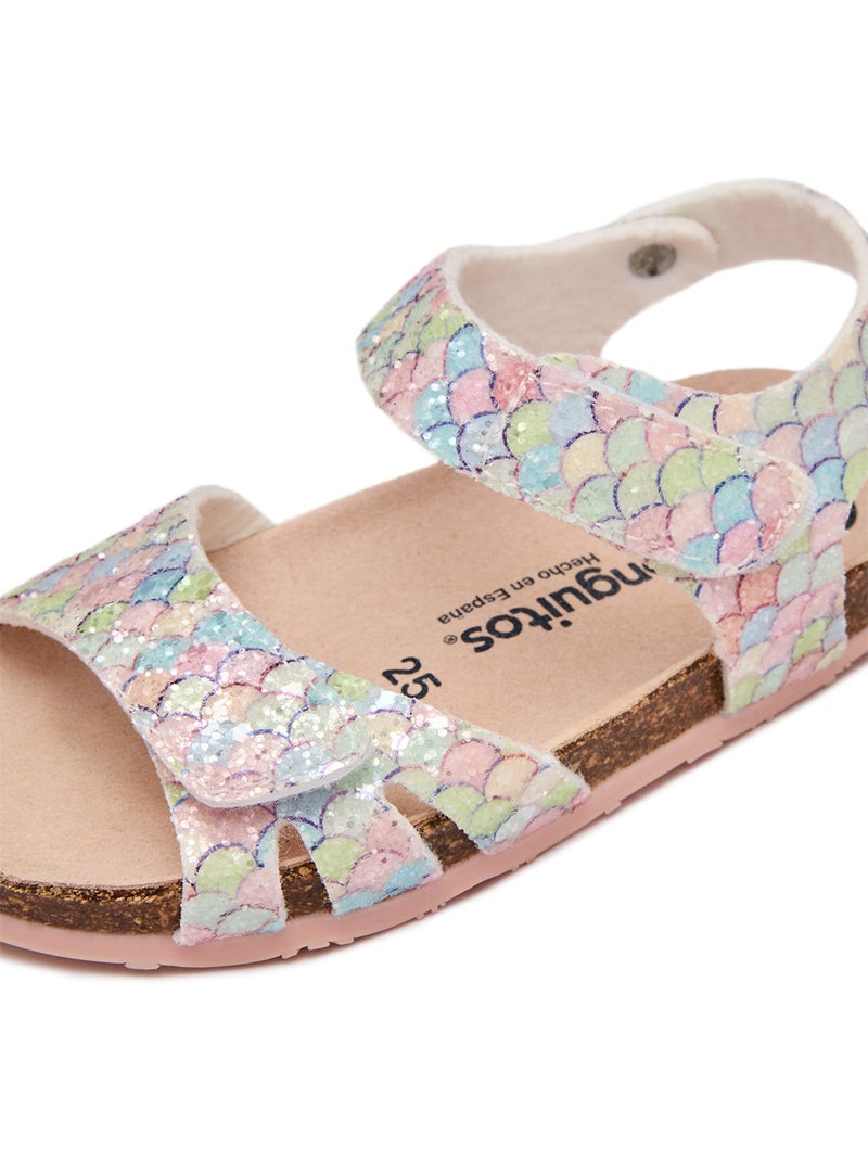 Sandálias conguitos ecológicas glitter Multicolorido - Kiabi