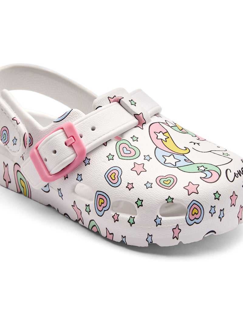 Sandálias conguitos fantasía unicornio Branco - Kiabi