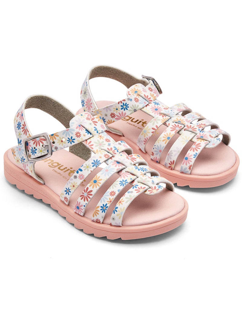 Sandálias Conguitos Tiras Florales Multicolorido - Kiabi