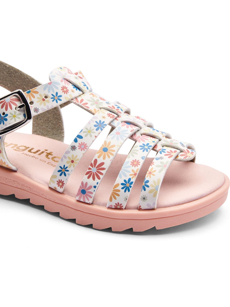 Sandálias Conguitos Tiras Florales Multicolorido - Kiabi