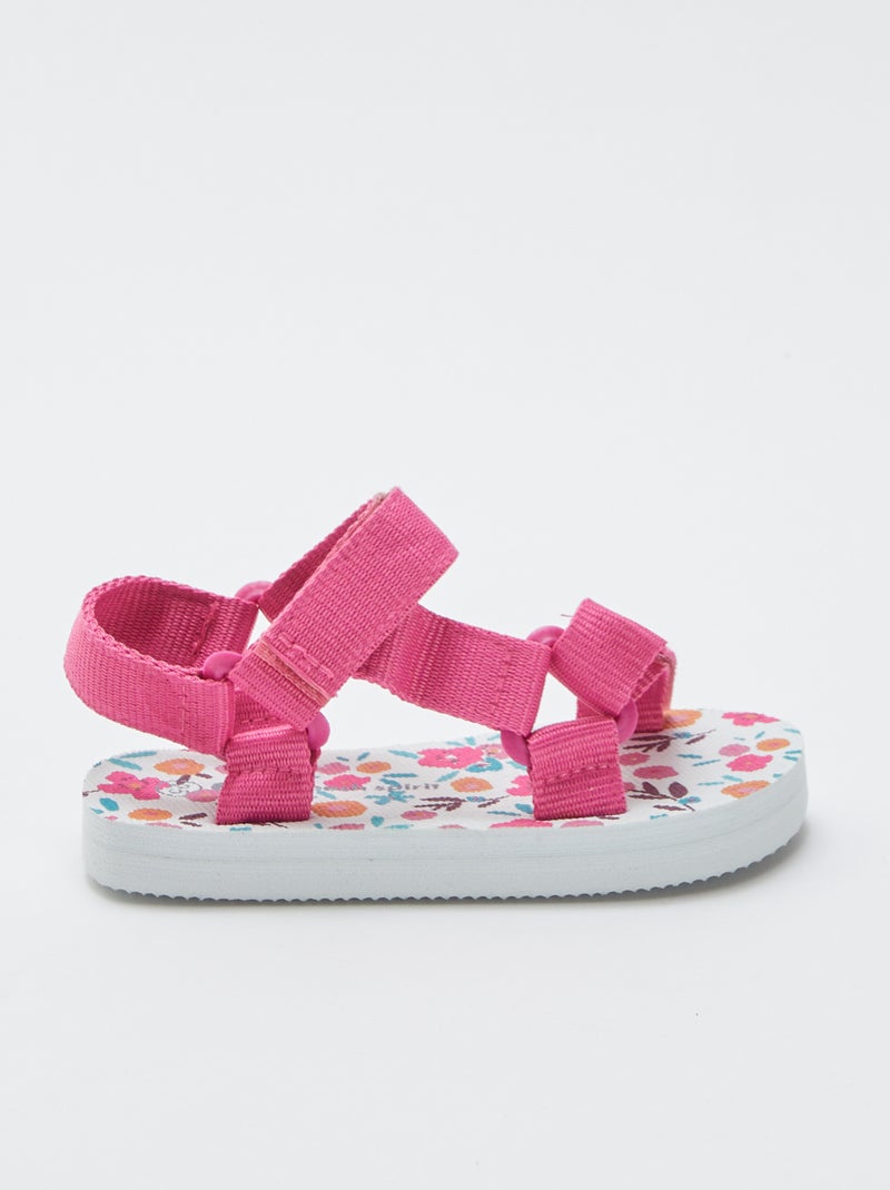 Sandálias de borracha com motivos floridos 'My beach spirit' ROSA - Kiabi