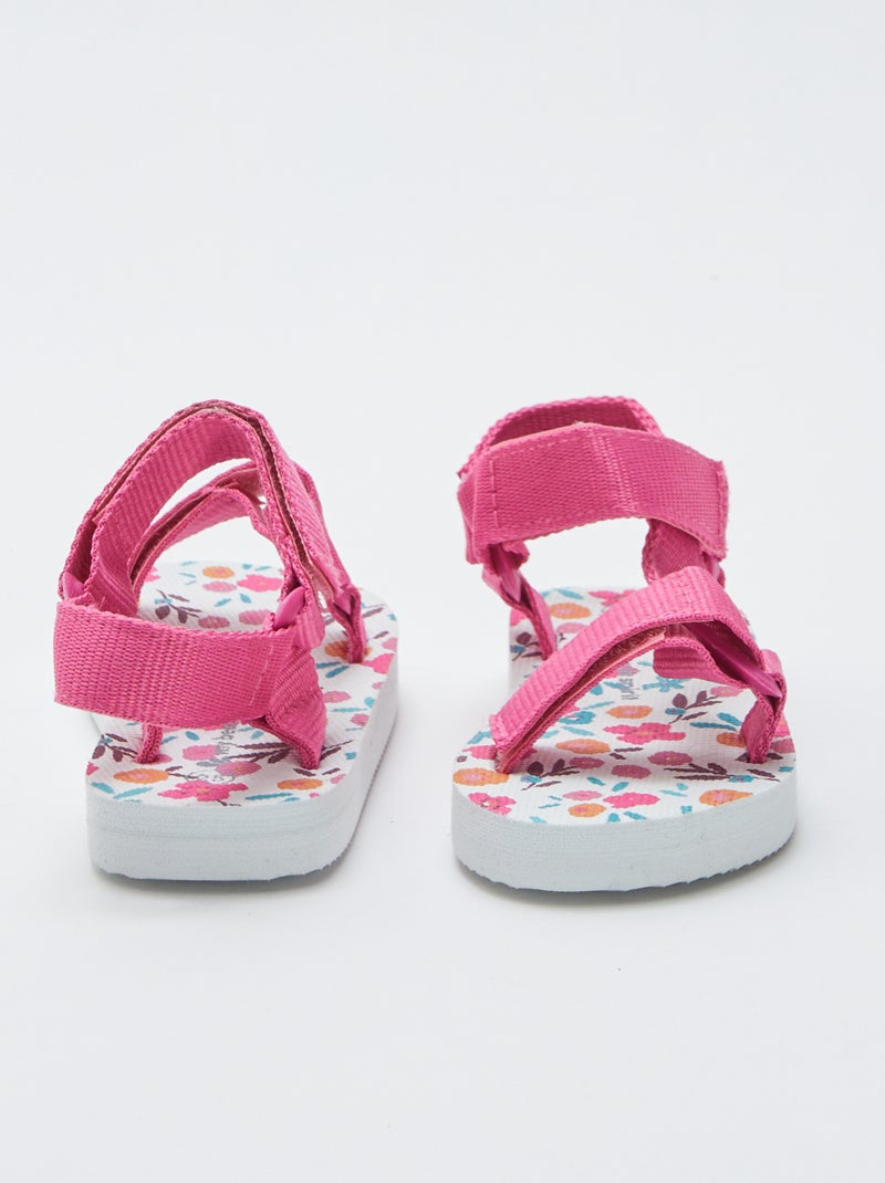 Sandálias de borracha com motivos floridos 'My beach spirit' ROSA - Kiabi