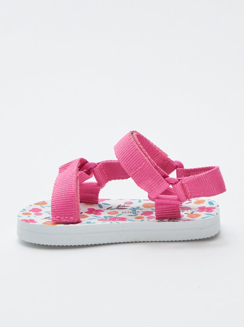 Sandálias de borracha com motivos floridos 'My beach spirit' ROSA - Kiabi