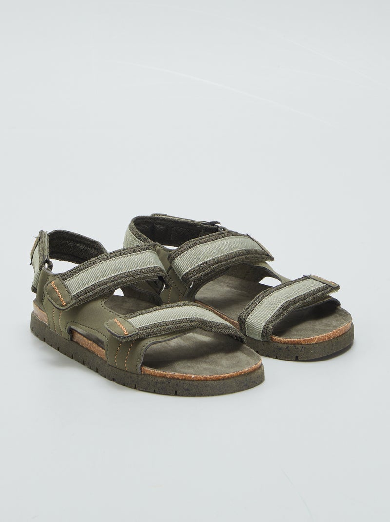 Sandálias de caminhada com velcros CAQUI - Kiabi