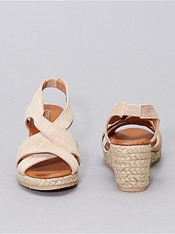 Sandálias de camurça sintética - Kiabi