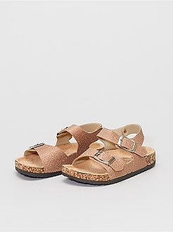 Sandálias de camurça sintética brilhante - Kiabi