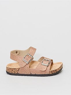 Sandálias de camurça sintética brilhante - Kiabi