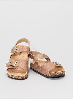 Sandálias de camurça sintética brilhante - Kiabi